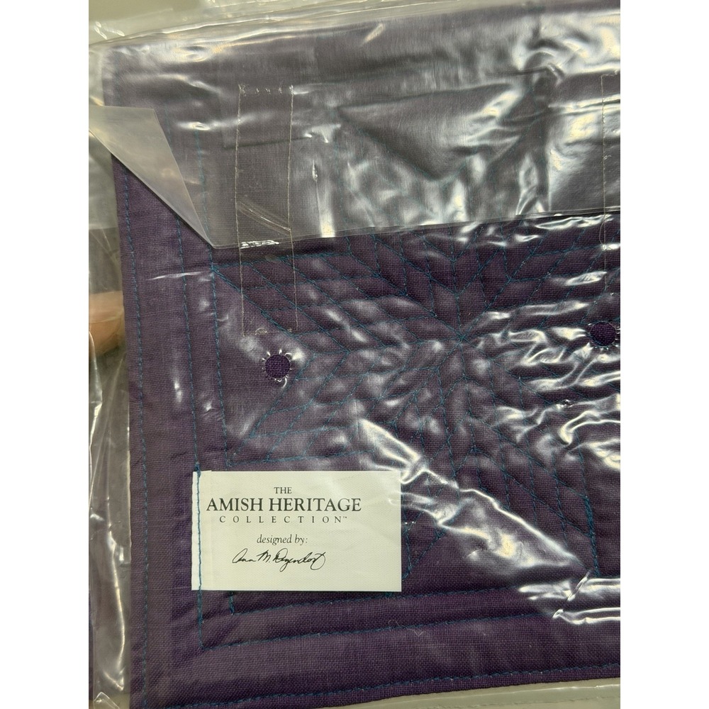 15 Amish Heritage Collection Frameable Fabric Quilt 8 Pt Star Ann Dezendorf READ - Picture 6 of 6